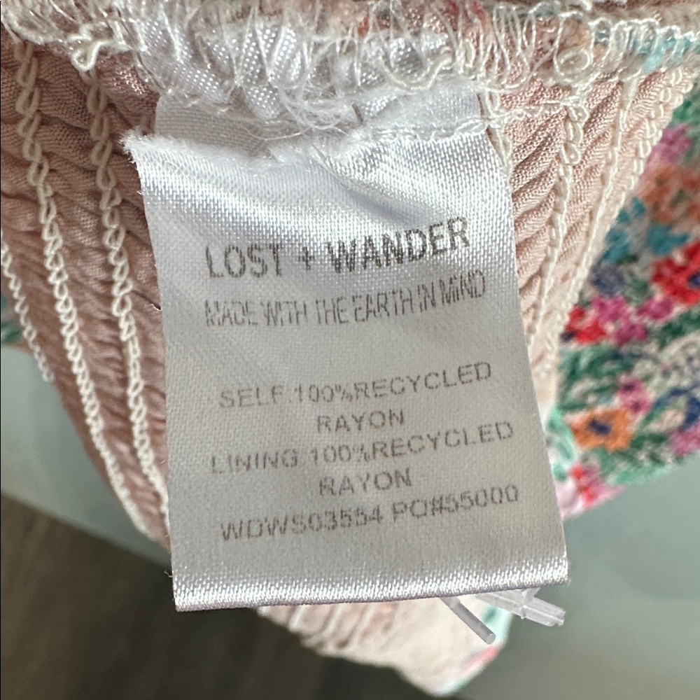 Lost + Wander Tropical Floral Smocked Ruffle Dress - Picture 5 of 5
